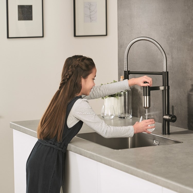 Franke Vital Capsule Round Steel Filtered Water Kitchen Tap