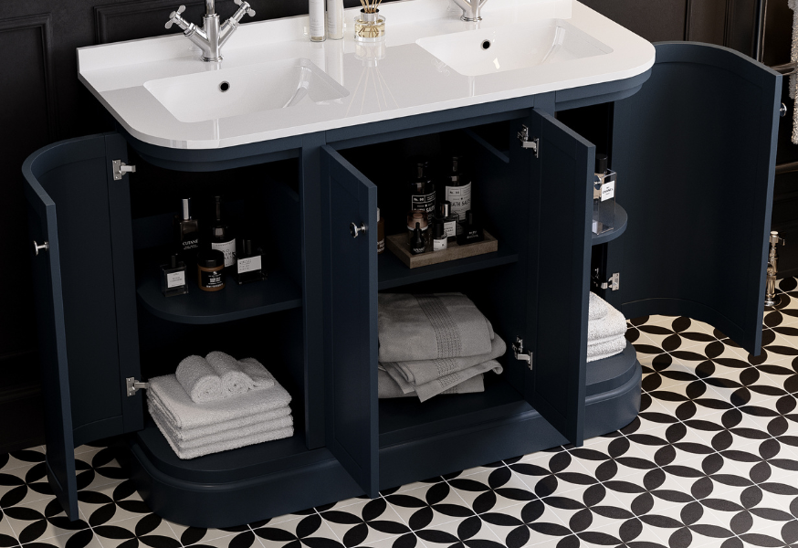 Double Vanity unit with Storage Space