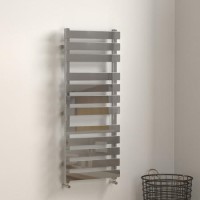 GRADE A1 - Perlo Chrome Heated Towel Rail - 1200 x 500mm