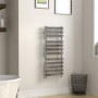 GRADE A1 - Perlo Chrome Heated Towel Rail - 1200 x 500mm