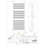 GRADE A1 - Perlo Chrome Heated Towel Rail - 1200 x 500mm