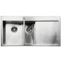 Taylor & Moore George Inset Right Hand Drainer 1.5 Bowl Stainless Steel Sink & Eden Chrome Tap Pack