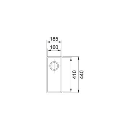 Half Bowl Undermount Black Composite Carbon Kitchen Sink - Franke Sirius