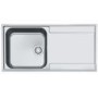 Single Bowl Chrome Stainless Steel Kitchen Sink with Right Hand Drainer - Franke Maris