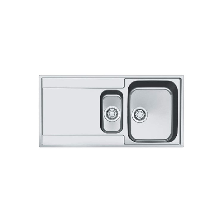 Franke Maris 1.5 Bowl Inset Chrome Stainless Steel Kitchen Sink with Left Hand Drainer 