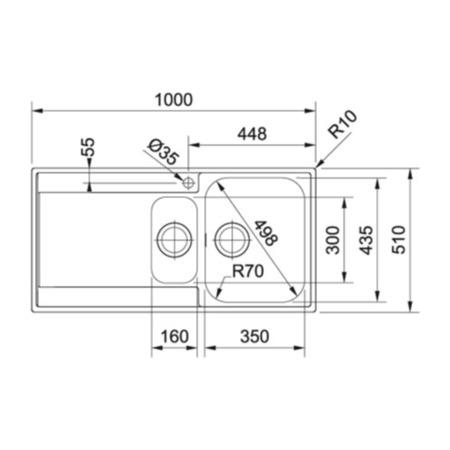 Franke Maris 1.5 Bowl Inset Chrome Stainless Steel Kitchen Sink with Left Hand Drainer 