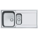 127.0305.147 Franke Maris 1.5 Bowl Inset Chrome Stainless Steel Kitchen Sink with Right Hand Drainer 