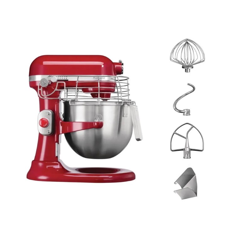 Refurbished KitchenAid Professional Commercial Heavy Duty Stand Mixer 6.9ltr Bowl - Empire Red - UK Plug - 5KSM7990XBER