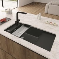 Single Bowl Black Undermount Fragranite Kitchen Sink - Franke Fresno 111