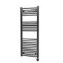 GRADE A1 - Towelrads Richmond Black Thermostatic Electric Heated Towel Rail Radiator - 691 x 450mm
