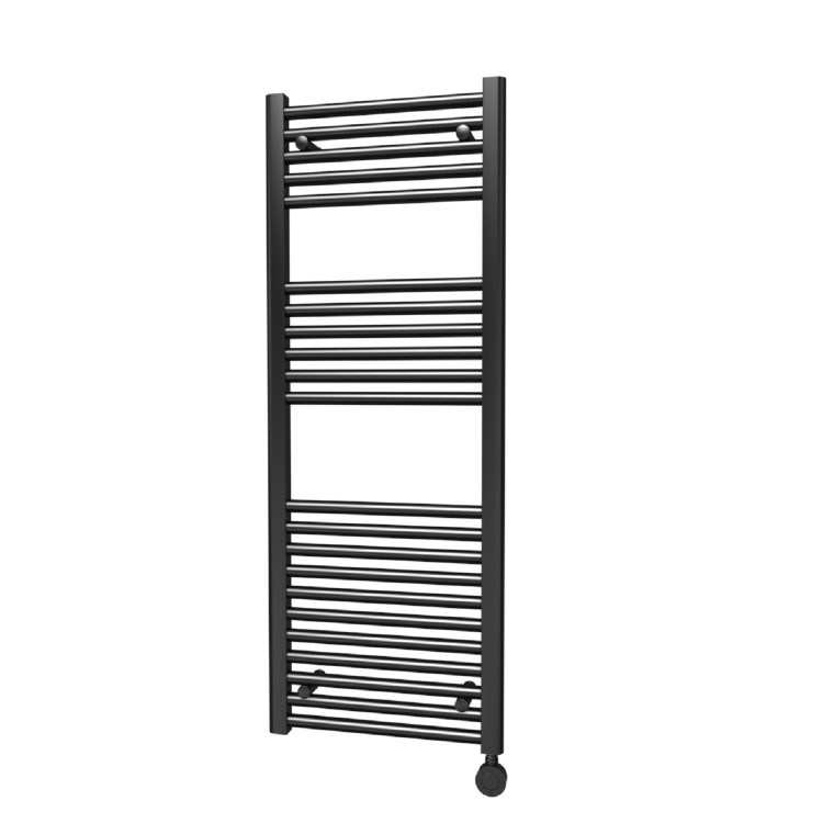 GRADE A1 - Towelrads Richmond Black Thermostatic Electric Heated Towel Rail Radiator - 691 x 450mm