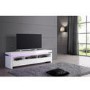 Evoque LED TV Unit in White High Gloss with 3 Touch Open Drawers