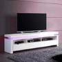 Evoque LED TV Unit in White High Gloss with 3 Touch Open Drawers