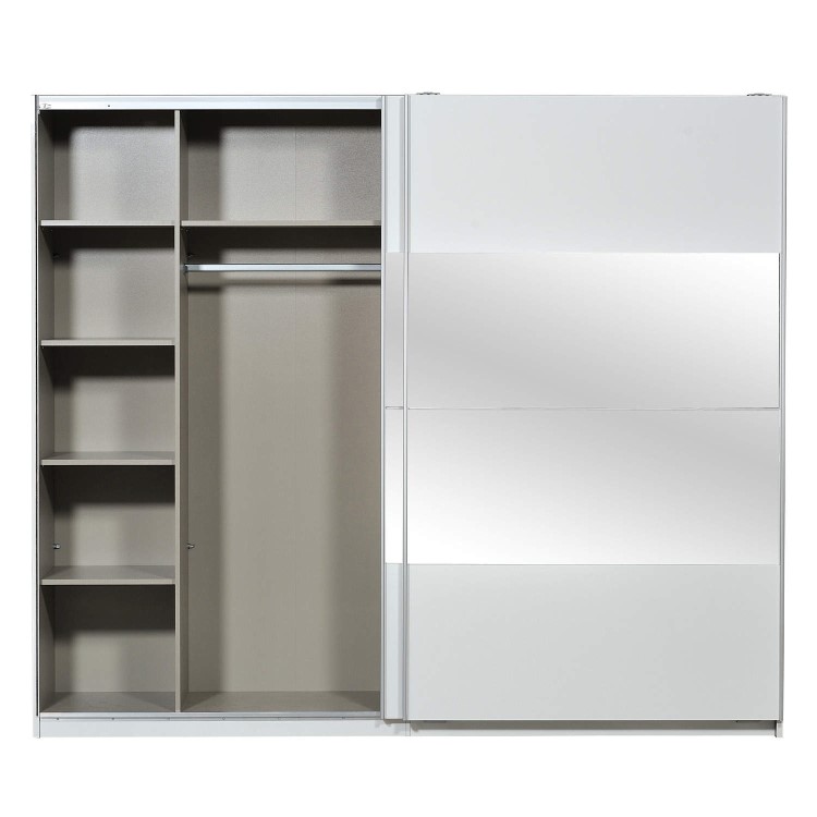 Sciae Optimus 36 2 Door Sliding Wardrobe in Black High Gloss