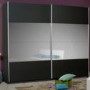 Sciae Optimus 36 2 Door Sliding Wardrobe in Black High Gloss
