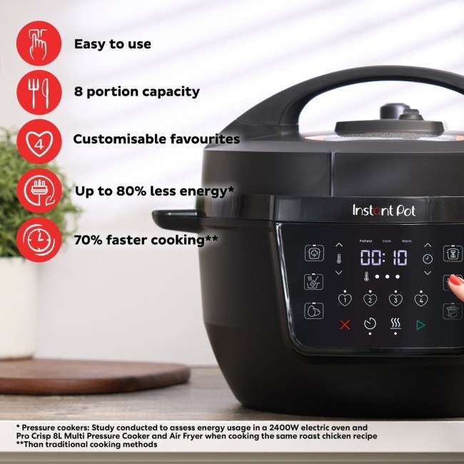 Easy to use instant pot multicooker.