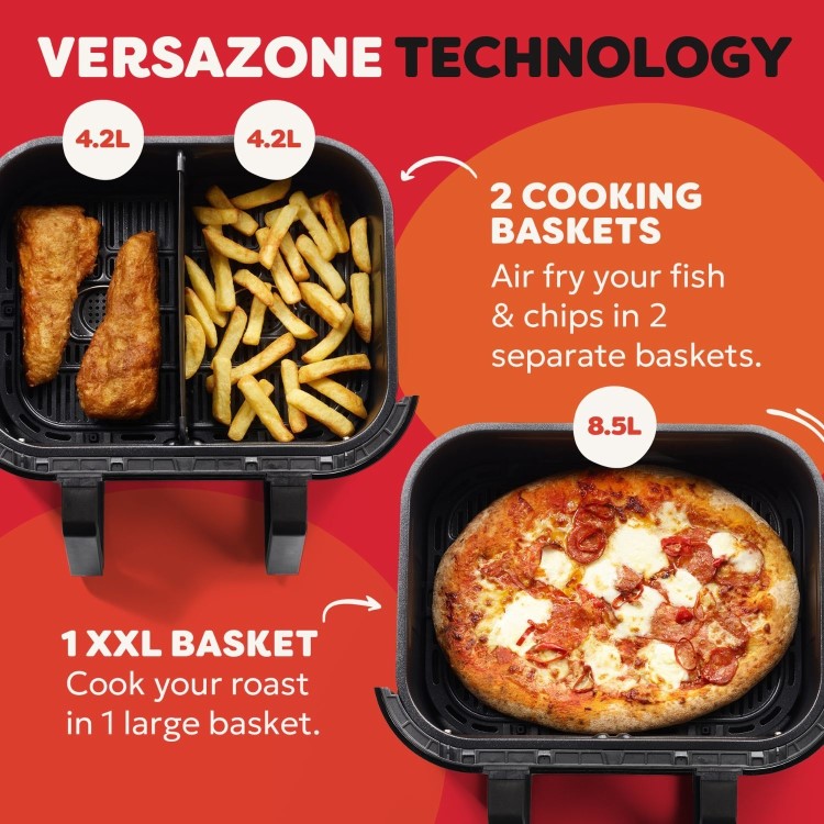 Instant Pot VersaZone 8.5L XXL Single and Double Drawer Air Fryer