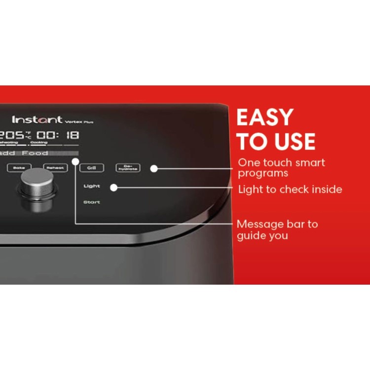 Instant Pot Vortex Plus 6-in-1 5.7L Air Fryer with ClearCook - Black