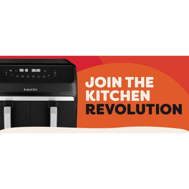 Instant Pot Vortex Dual 8-in-1 8L Air Fryer - Black