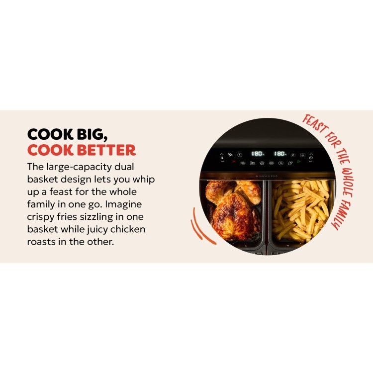 Instant Pot Vortex Dual 8-in-1 8L Air Fryer - Black