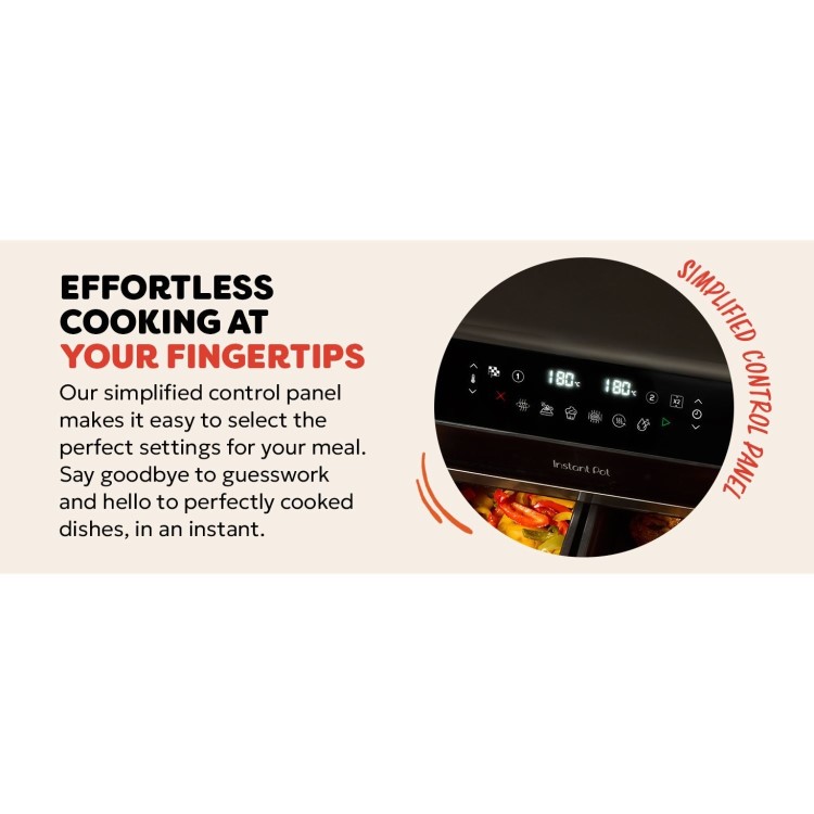 Instant Pot Vortex Dual 8-in-1 8L Air Fryer - Black