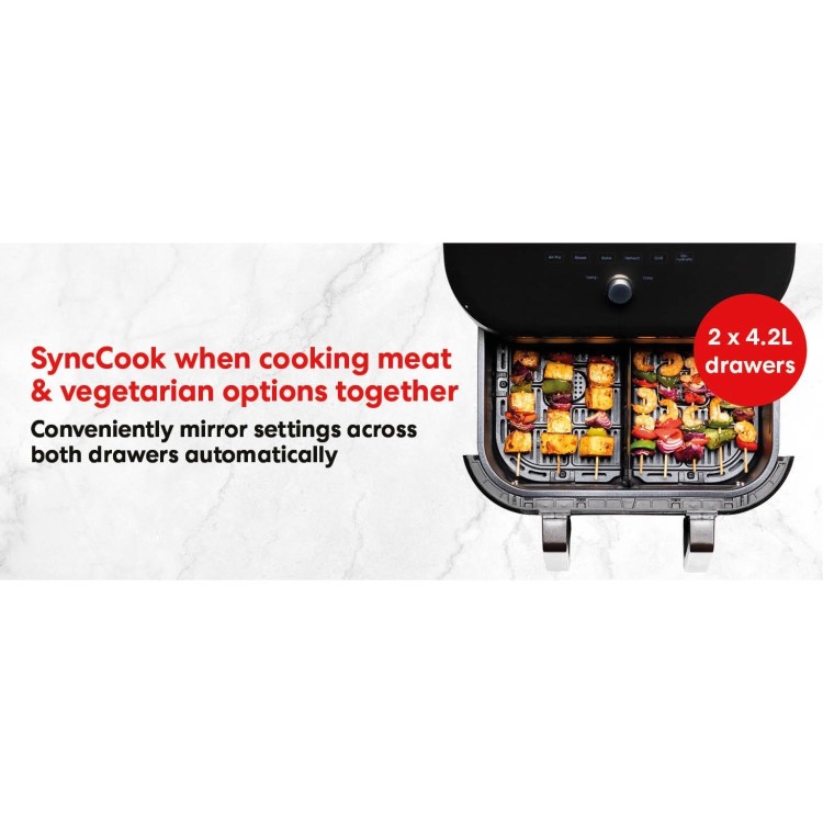 Instant Vortex Plus VersaZone 8.5L Large Air Fryer with ClearCook - Stainless Steel 