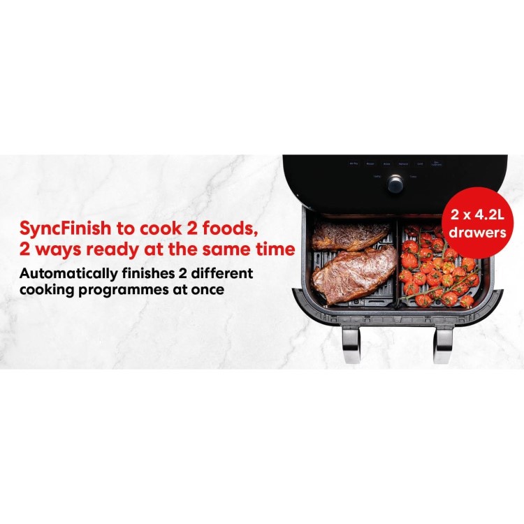 Instant Vortex Plus VersaZone 8.5L Large Air Fryer with ClearCook - Stainless Steel 