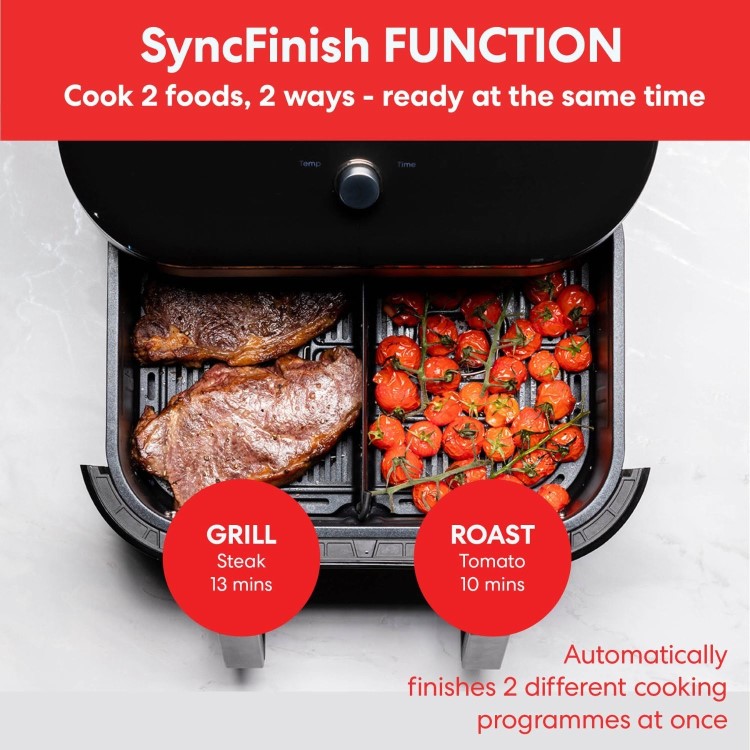 Instant Vortex Plus VersaZone 8.5L Large Air Fryer with ClearCook - Stainless Steel 