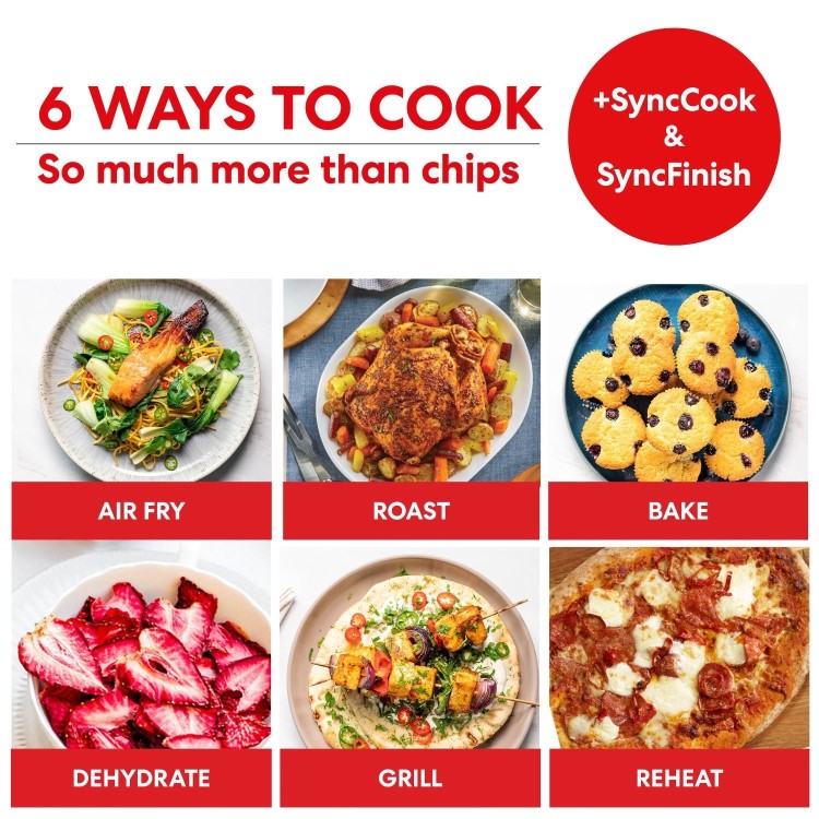 Instant Vortex Plus VersaZone 8.5L Large Air Fryer with ClearCook - Stainless Steel