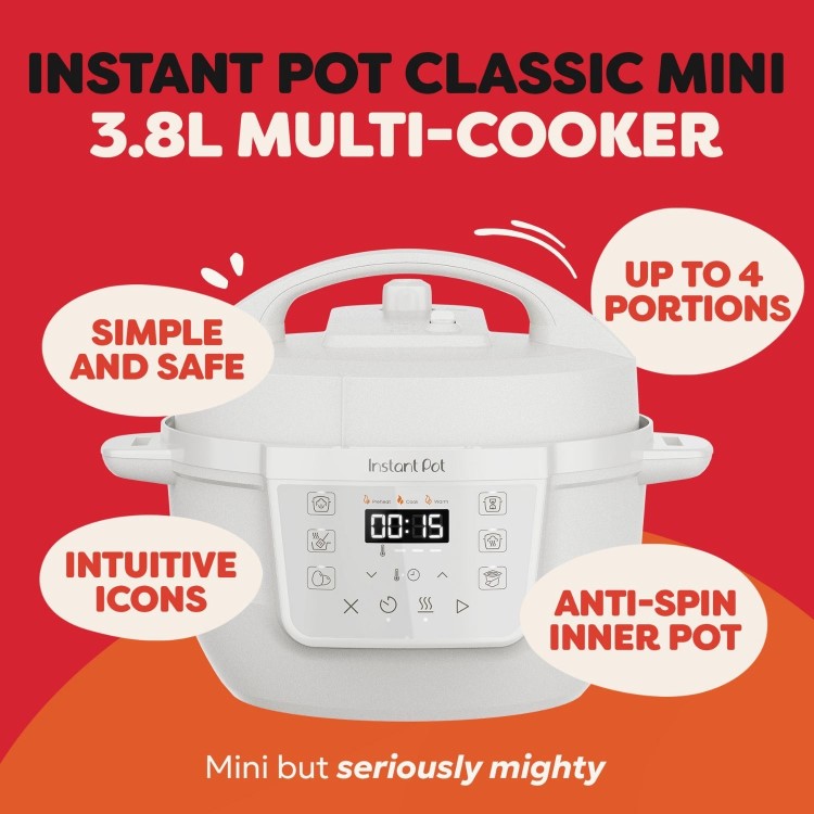 Instant Pot 140-8008-01-UK Duo Mini 3.8L 7-in-1 Multi Cooker – Quick & Easy Meals