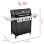 Refurbished Char-Broil Professional Series 4400B - 4 Burner Gas BBQ with Side Burners