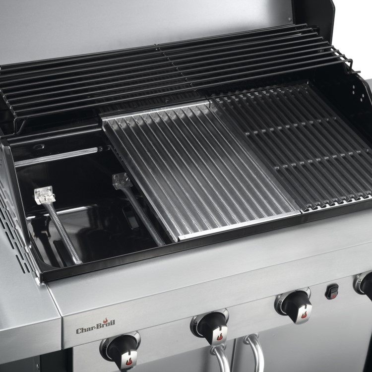 Char-Broil Professional Series 4400S - 4 Burner Gas BBQ Grill with Side Burner - Stainless Steel