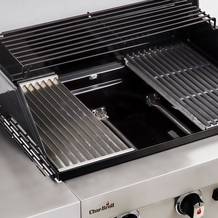 Char-Broil Professional Series 4400S - 4 Burner Gas BBQ Grill with Side Burner - Stainless Steel