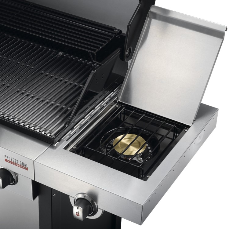 Char-Broil Professional Series 4400S - 4 Burner Gas BBQ Grill with Side Burner - Stainless Steel