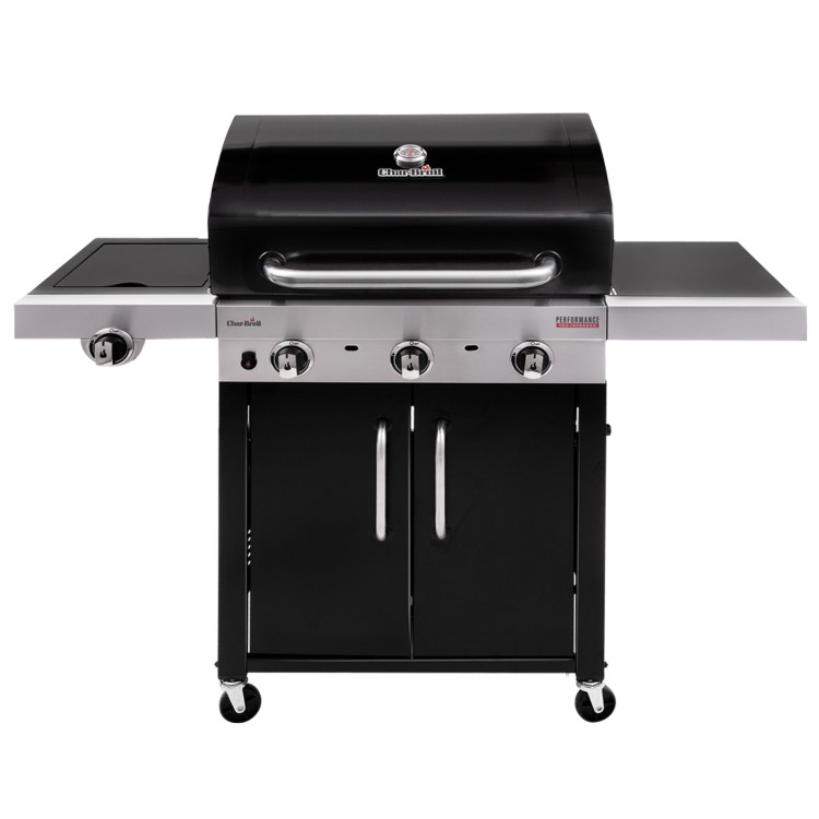 Refurbished Char-Broil Performance Series 340B - 3 Burner Gas BBQ Grill with Side Burner - Black