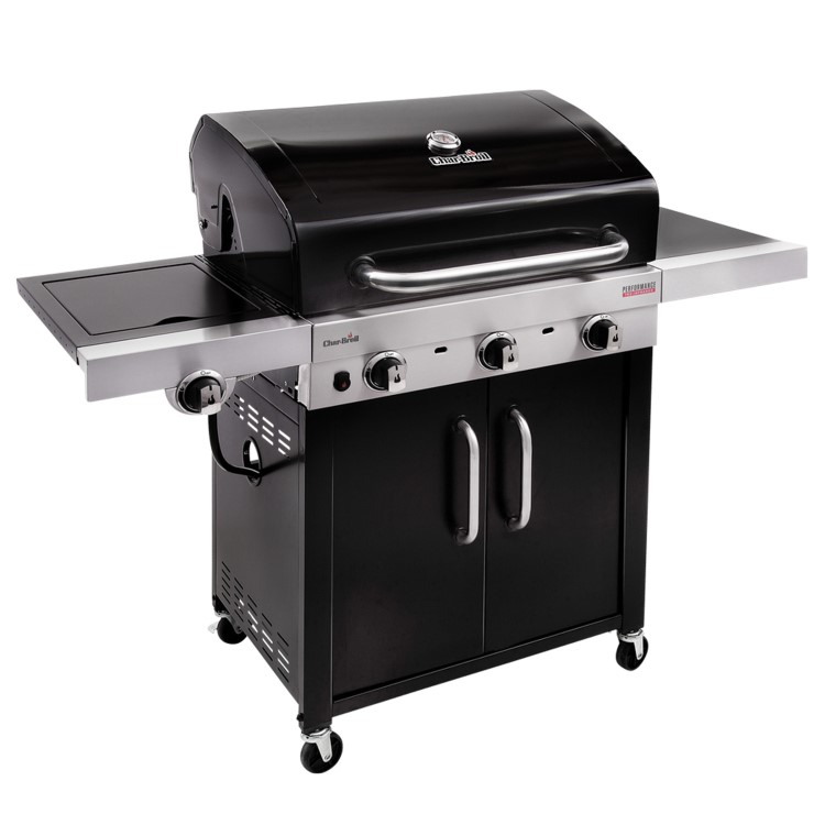 Refurbished Char-Broil Performance Series 340B - 3 Burner Gas BBQ Grill with Side Burner - Black