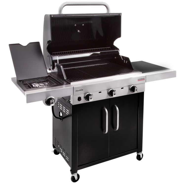 Refurbished Char-Broil Performance Series 340B - 3 Burner Gas BBQ Grill with Side Burner - Black