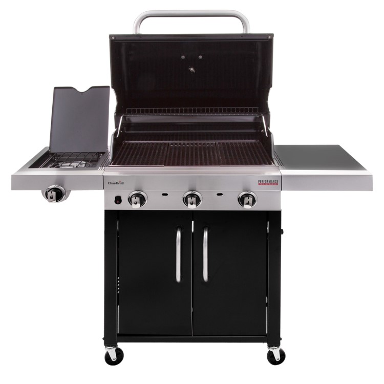 Refurbished Char-Broil Performance Series 340B - 3 Burner Gas BBQ Grill with Side Burner - Black