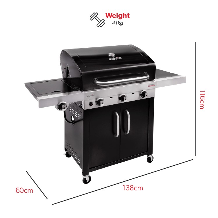Refurbished Char-Broil Performance Series 340B 3 Burner Gas BBQ with Side Burner