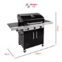 Refurbished Char-Broil Performance Series 340B 3 Burner Gas BBQ with Side Burner