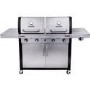 Refurbished Char-Broil Professional 4600 Double Header - 4 Burner BBQ Grill with Side Burner - Stainless Steel