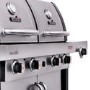 Refurbished Char-Broil Professional 4600 Double Header - 4 Burner BBQ Grill with Side Burner - Stainless Steel
