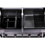 Refurbished Char-Broil Professional 4600 Double Header - 4 Burner BBQ Grill with Side Burner - Stainless Steel