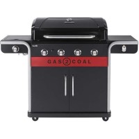 Refurbished Char-Broil Gas2Coal 440 Dual Fuel BBQ - 4 Burner Gas & Charcoal Grill