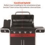Refurbished Char-Broil Gas2Coal 440 Dual Fuel BBQ - 4 Burner Gas & Charcoal Grill