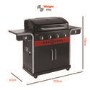 Refurbished Char-Broil Gas2Coal 440 Dual Fuel BBQ - 4 Burner Gas & Charcoal Grill