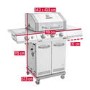 Refurbished Char-Broil Advantage PRO S 3 - 3 Burner Gas BBQ Grill with Side Burner - Silver