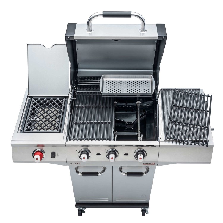 Refurbished Char-Broil Advantage PRO S 3 - 3 Burner Gas BBQ Grill with Side Burner - Silver