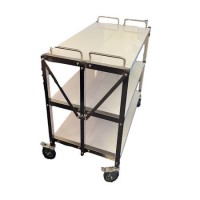 Refurbished Hamoki FT9050 Commercial Stainless Steel Foldable Trolley 900mm Wide 3 Tier Height