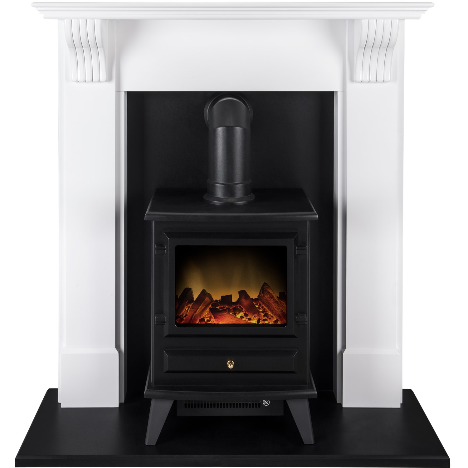 Adam Harrogate Electric Fireplace Suite With Hudson Electric Stove